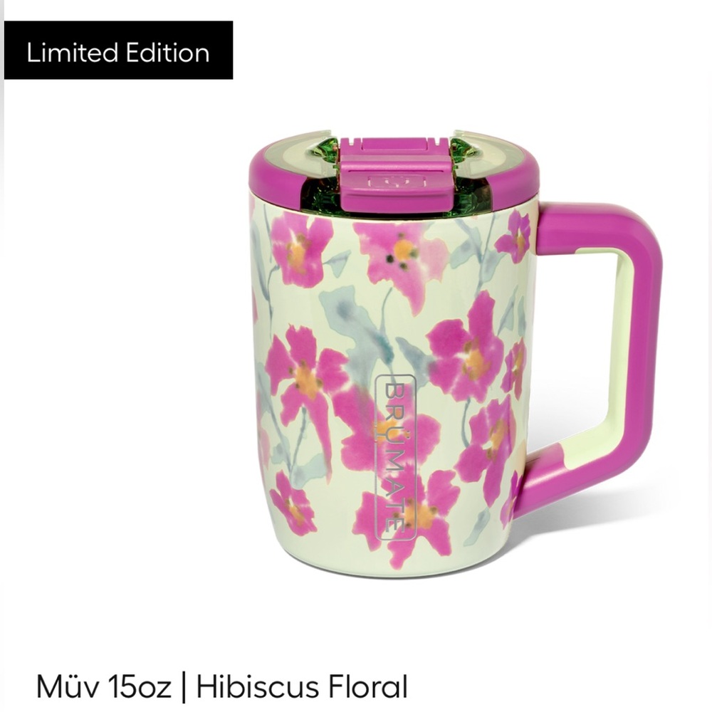 NWT BruMate x Vitality Muv 15oz - Hibiscus Floral - LIMITED EDITION